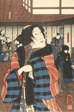 Estampe japonaise en couleur 19eme - Utagawa Kuniyoshi