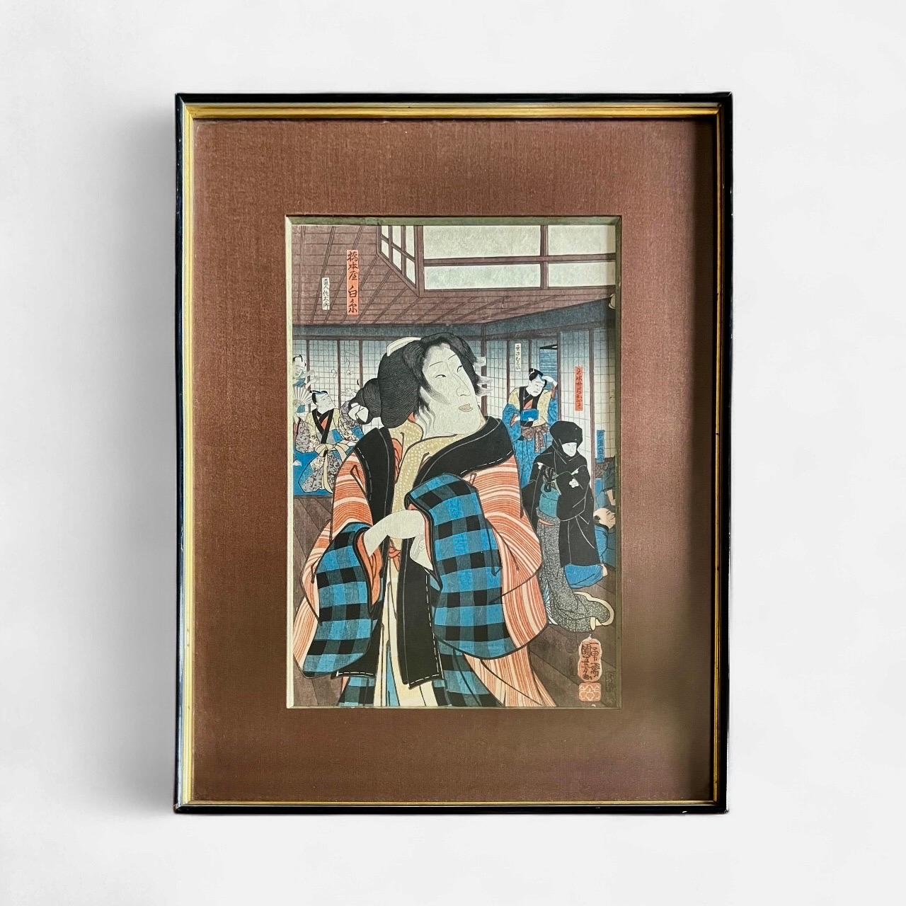 Japanische Farbkopie aus dem 19. Jahrhundert - Utagawa Kuniyoshi (Papier) im Angebot