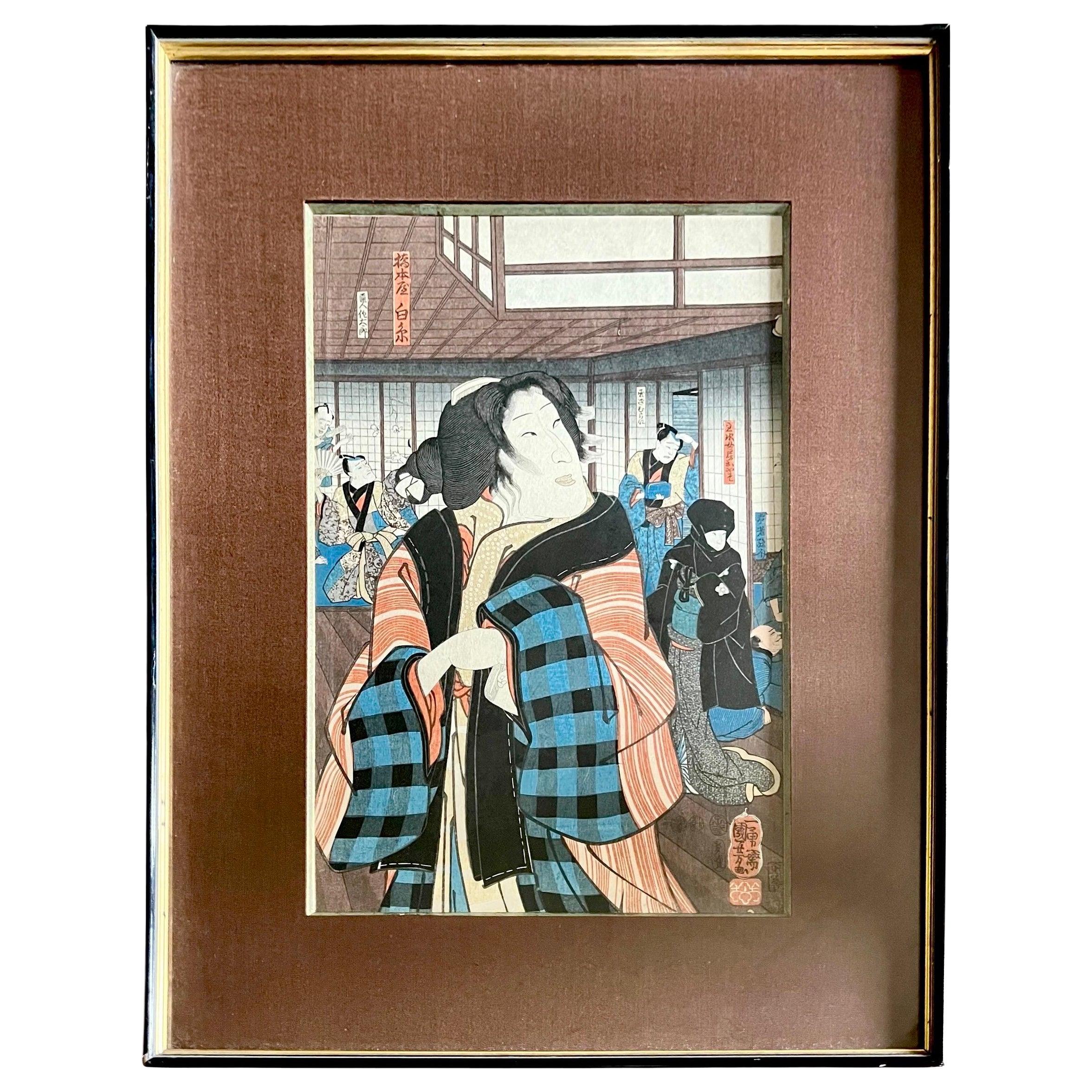 Japanische Farbkopie aus dem 19. Jahrhundert - Utagawa Kuniyoshi