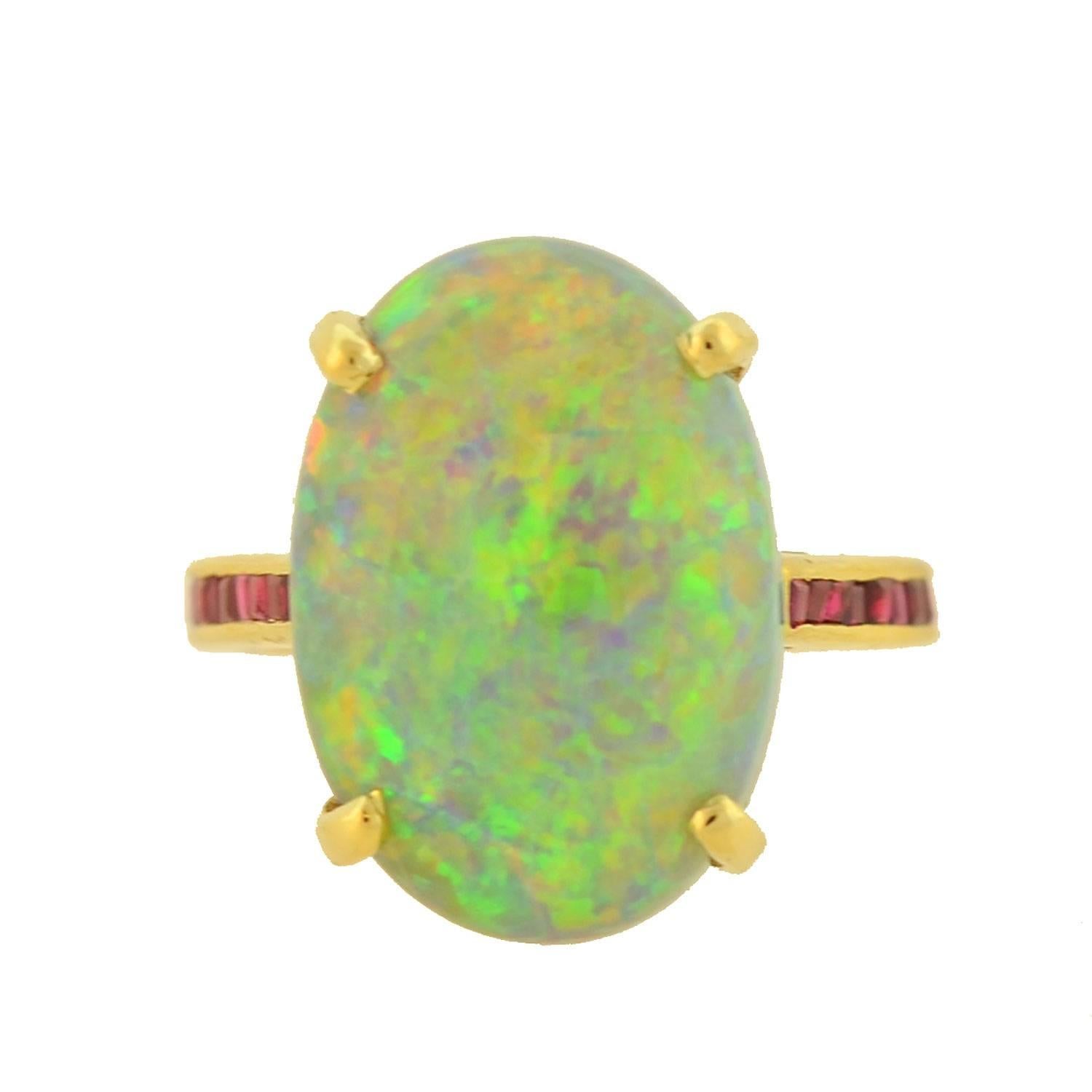 ruby opal ring