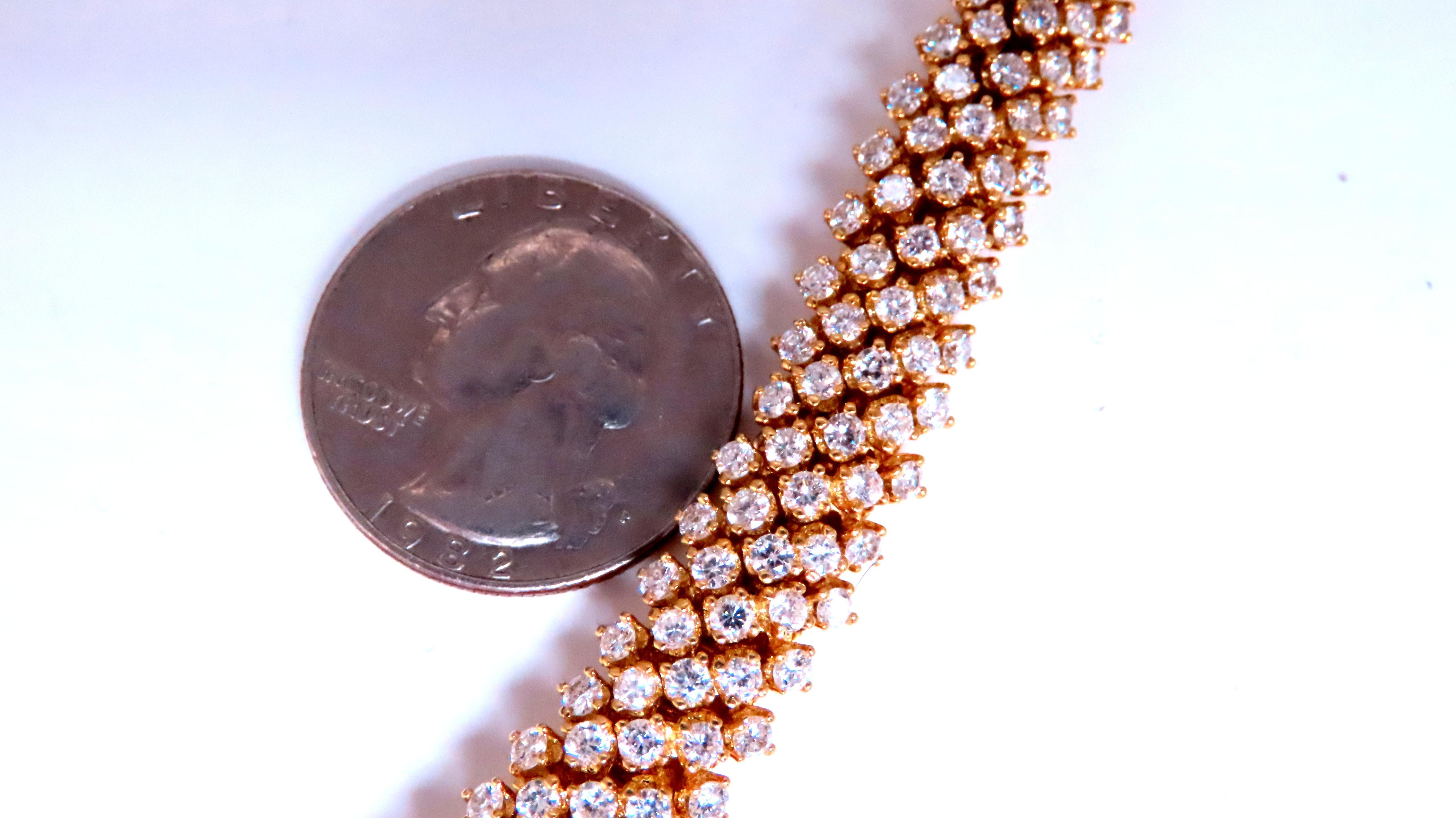 Bracciale Estate 10ct Nature Round Diamonds Dome Oro 18kt 12363 In condizioni ottime in vendita a New York, NY