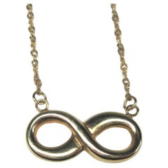 Vintage Estate 10K Infinity Necklace 16 Inches