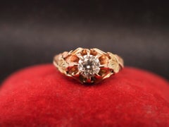 Estate 1.25ct Old European Cut Diamond in 10K Gold Two Tone Ring - VHK#305b