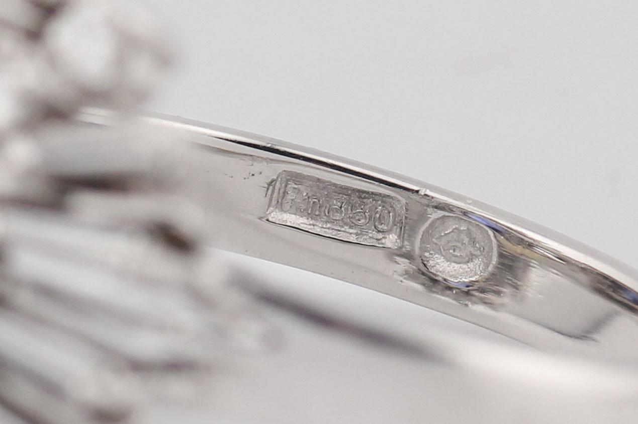 Estate 1,48ct Saphir 0,67ct Diamant Platin Ring Größe 5 im Angebot 4