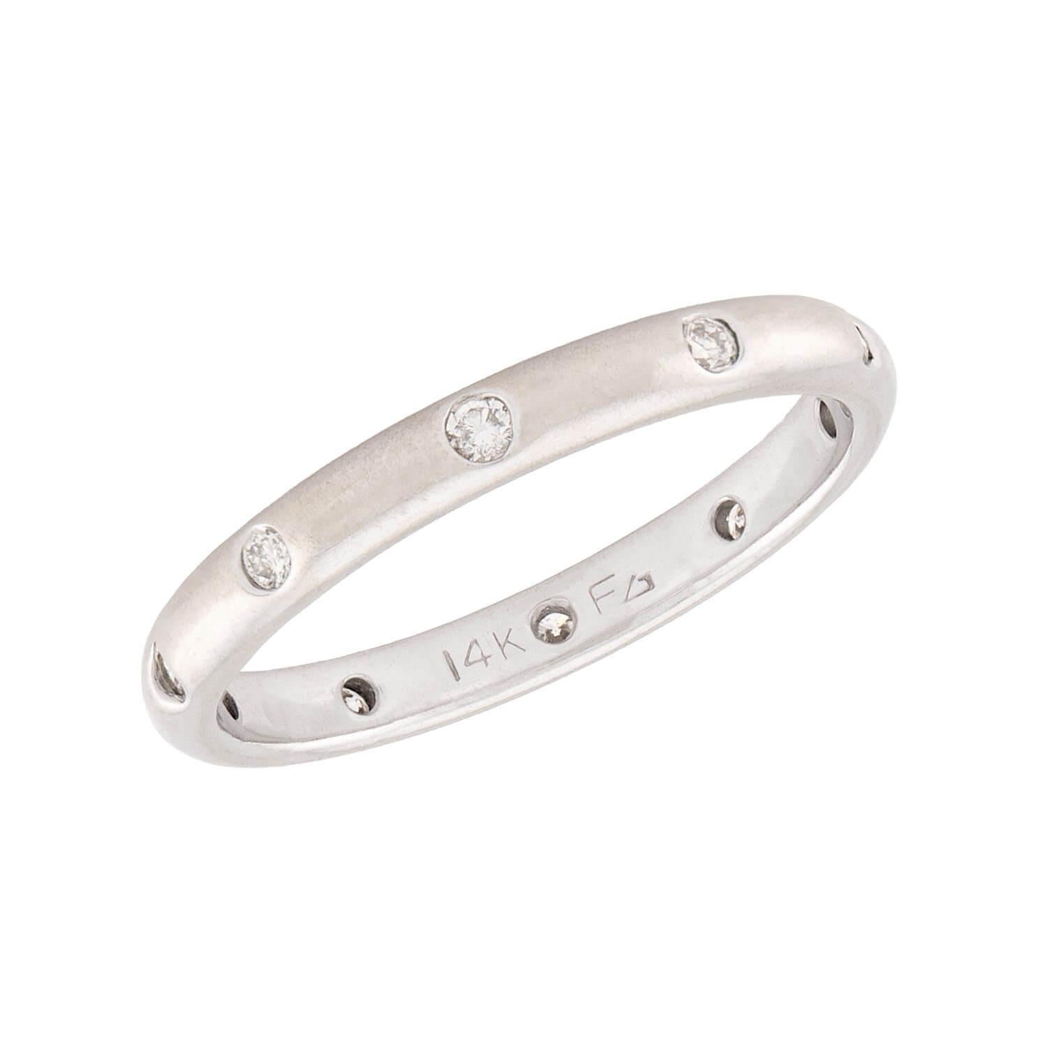 Uncut Estate 14k Diamond Band For Sale
