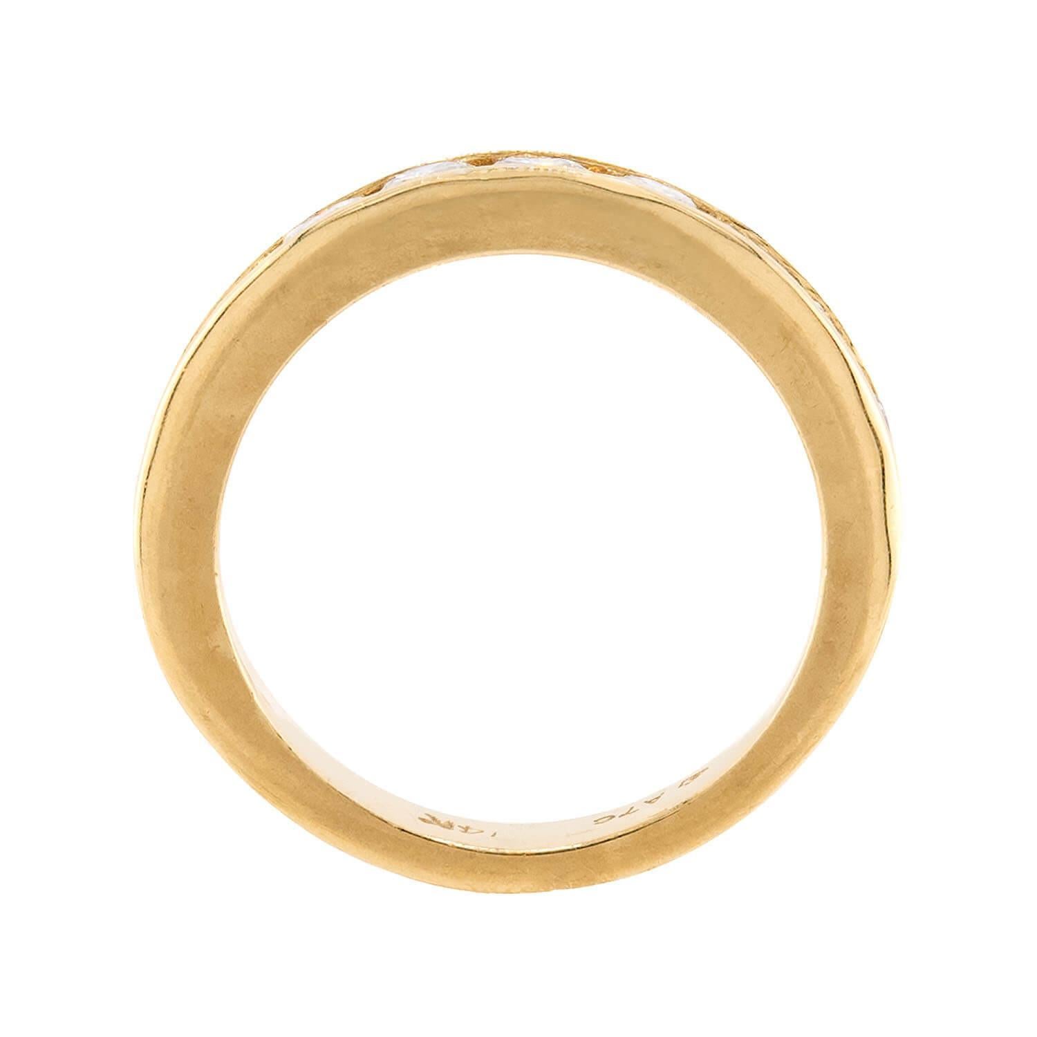 Nachlass 14k Diamant-Halbband mit Halbband (Brillantschliff) im Angebot