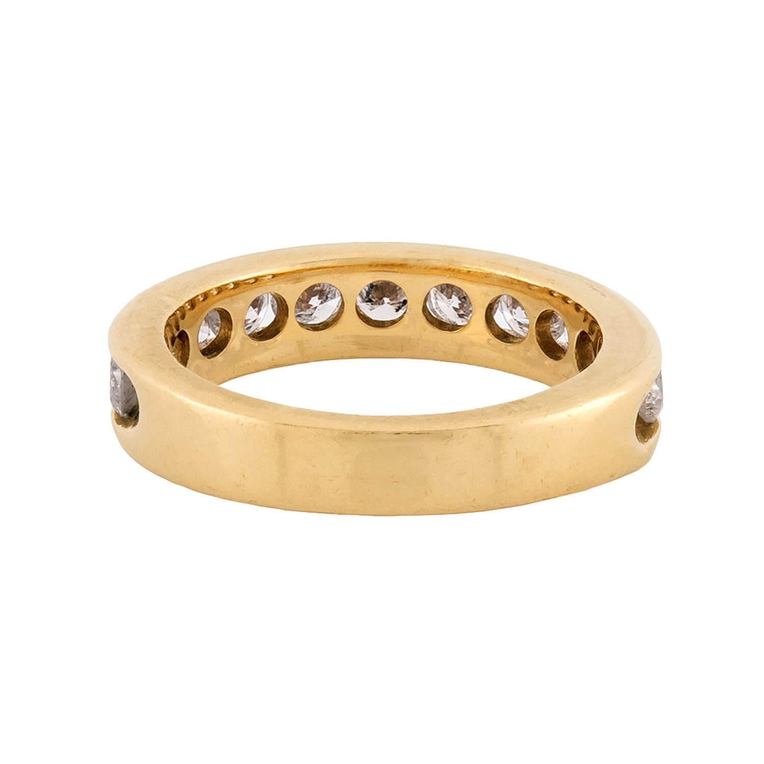 Nachlass 14k Diamant-Halbband mit Halbband im Zustand „Gut“ im Angebot in Narberth, PA