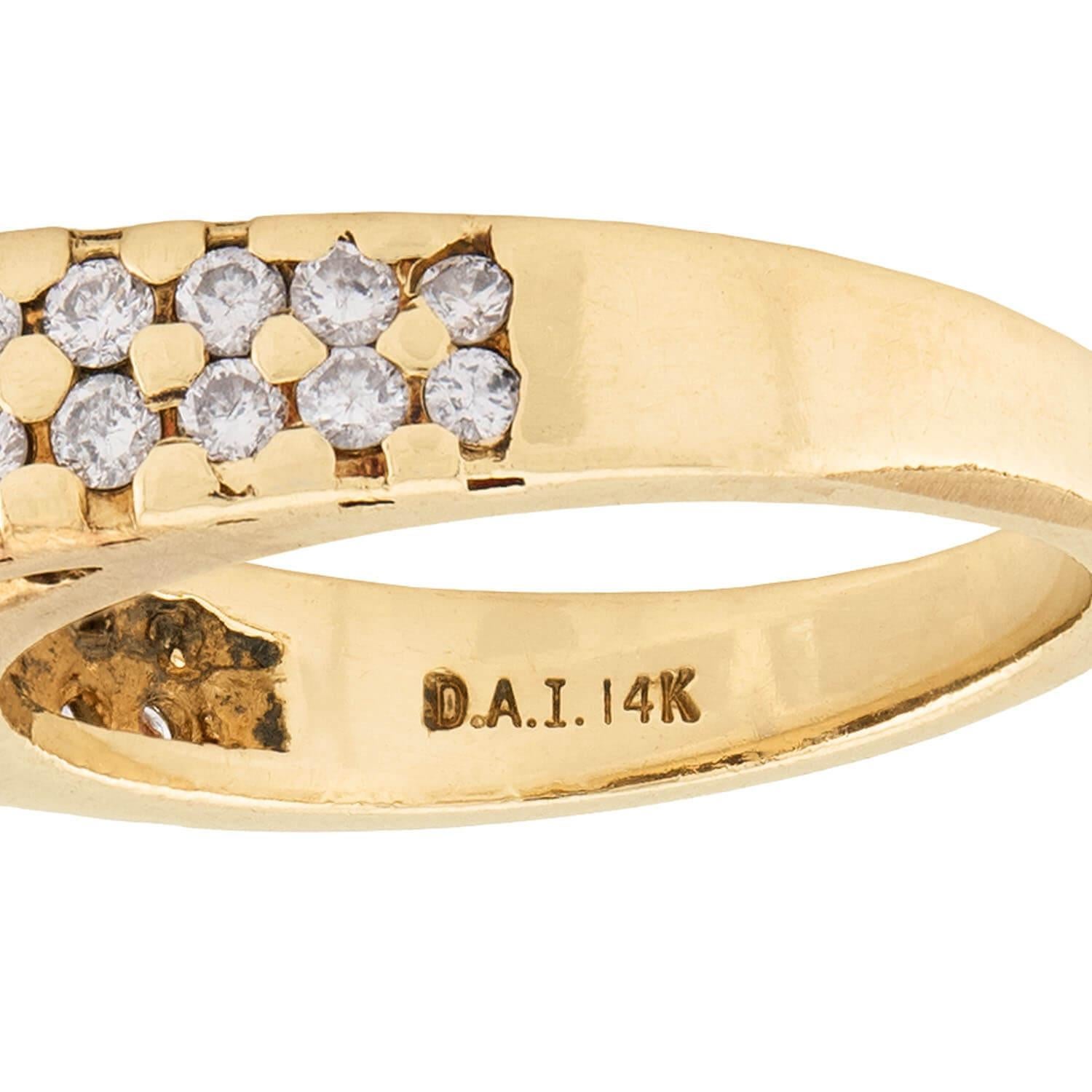 Bague à diamant 14k Estate Pour femmes en vente