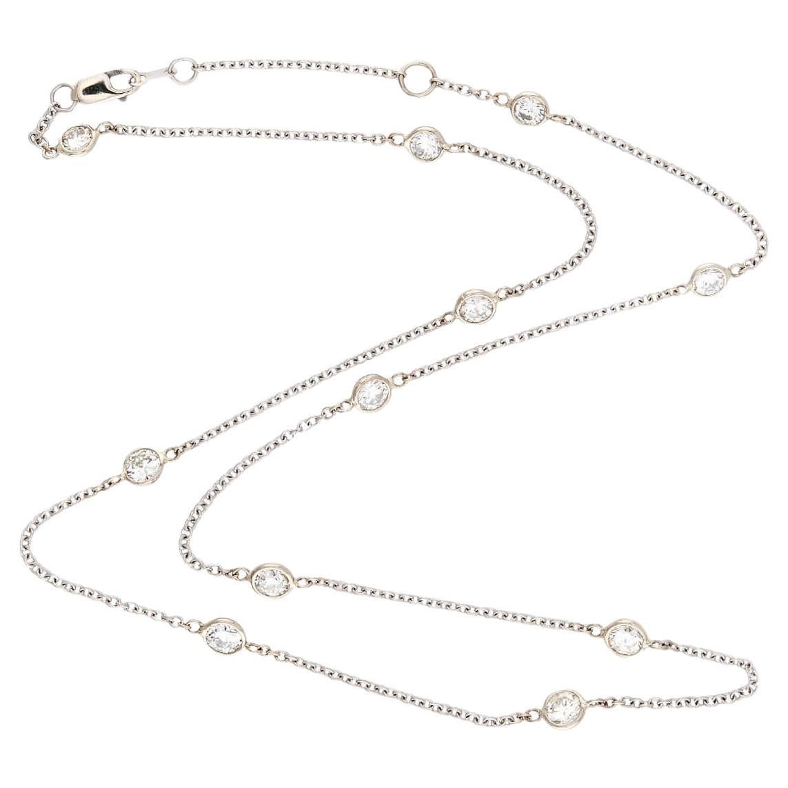 Estate 14k "Diamonds-by-the-Yard" Kette Halskette im Angebot