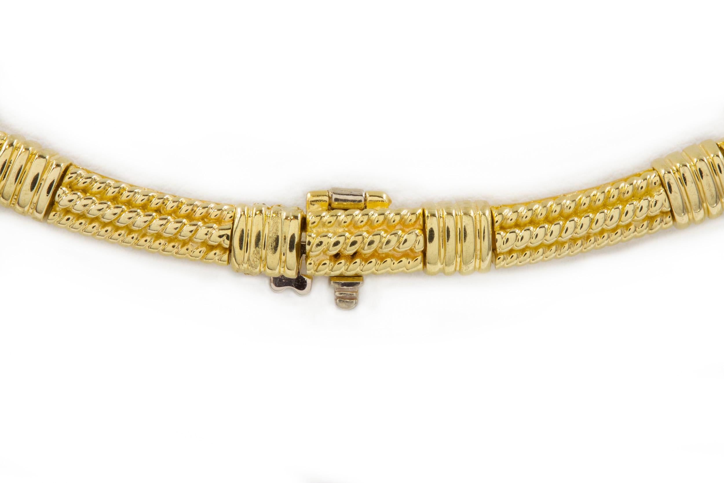 Estate 14k Gold and Diamond Choker Necklace 1