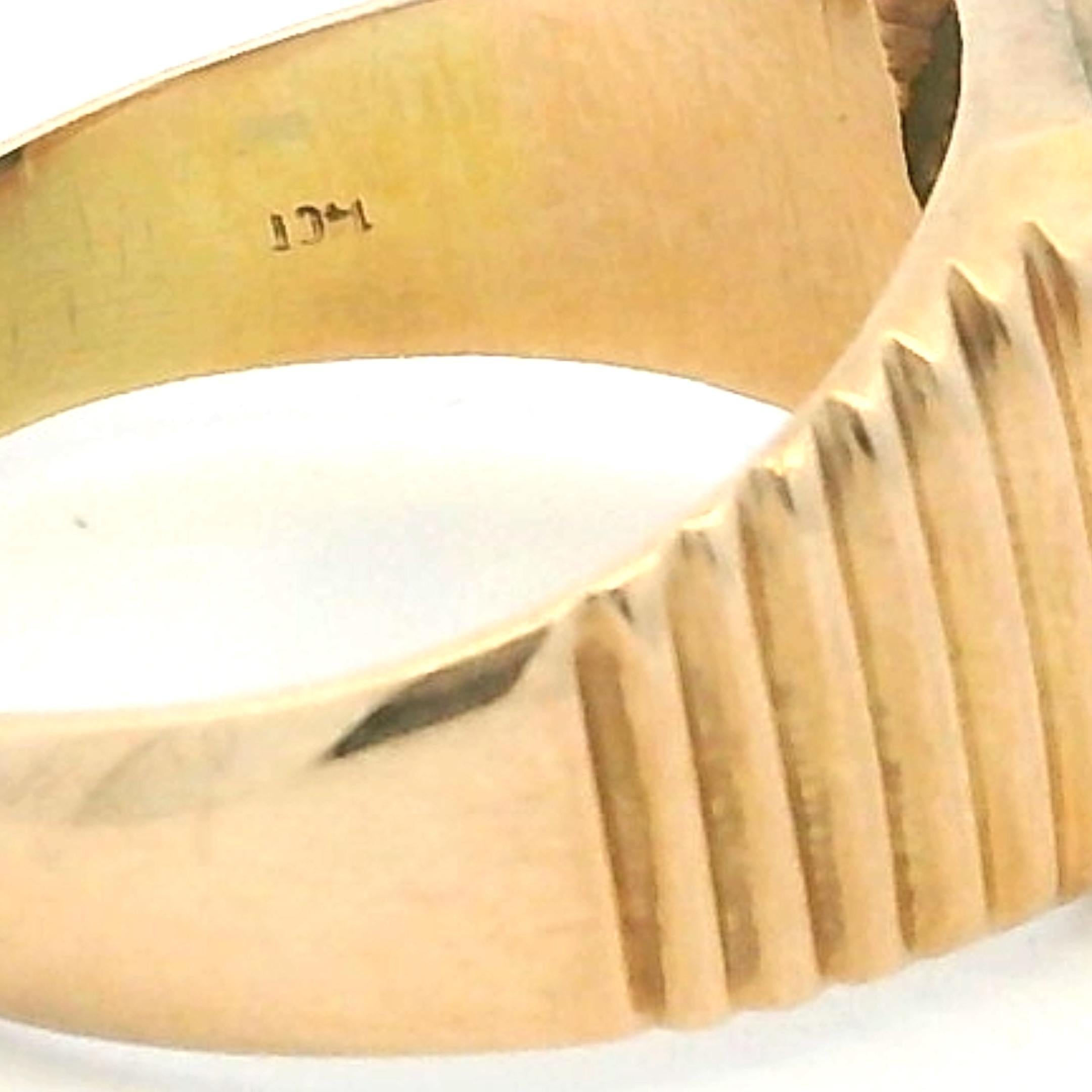Bague Halo en or 14K saphir et diamant, taille 8 en vente 2