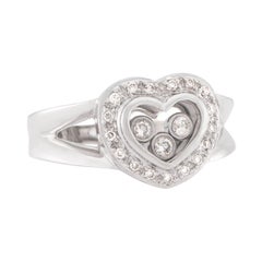 Estate 14k "Happy Diamond" Heart Ring