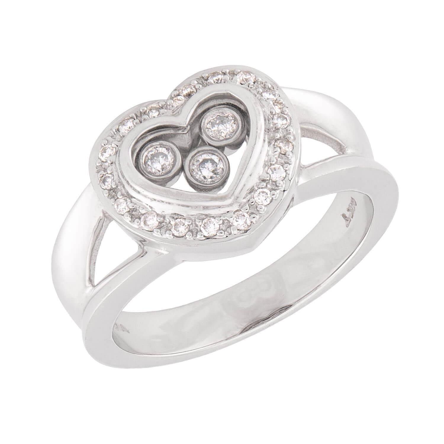 Estate 14k "Happy Diamond" Heart Ring For Sale