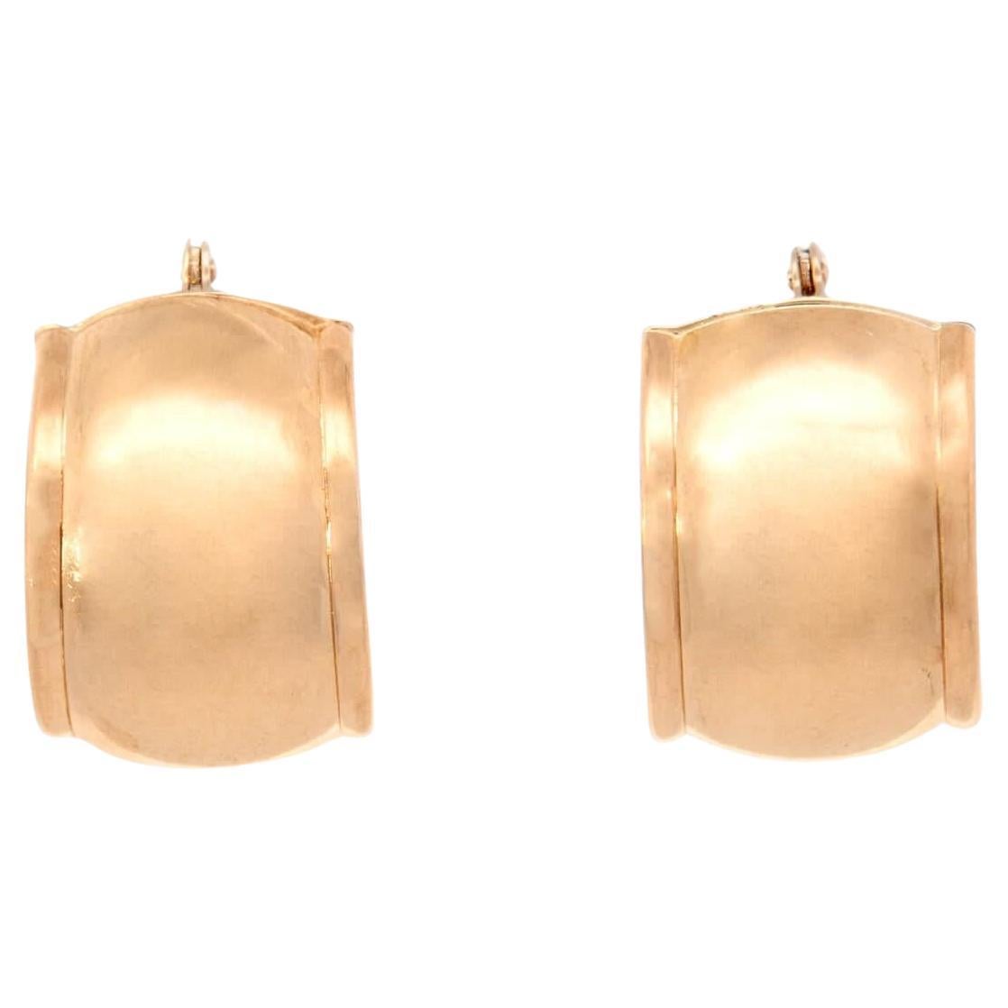 Estate 14k Huggie Hoop Earrings