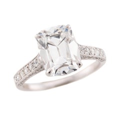 Estate 14k Lab. Diamond Engagement Ring 3.70ct