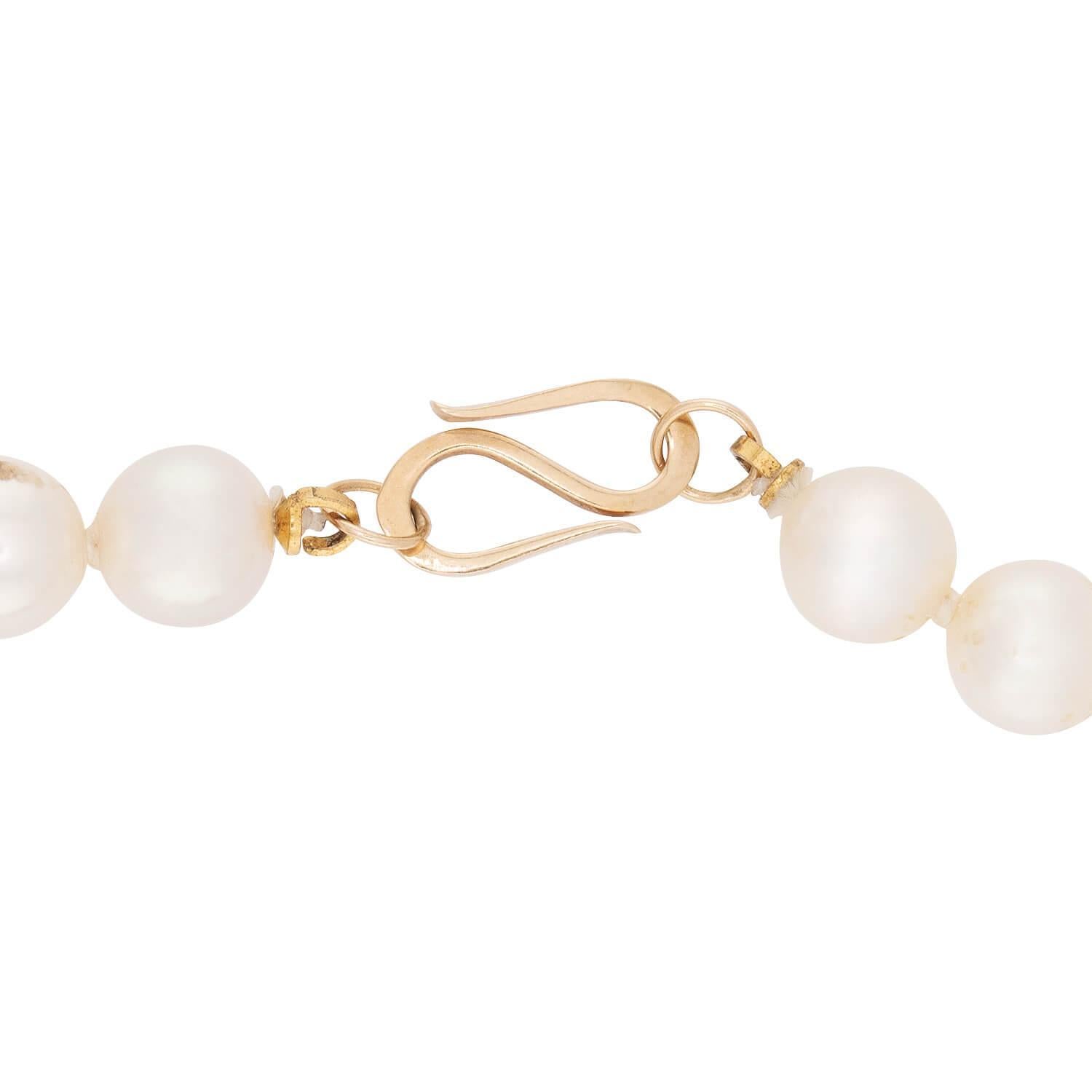 Nachlass 14k Perle und Lapislazuli Perlenkette im Zustand „Gut“ im Angebot in Narberth, PA