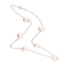 Collar de cadena de perlas Estate 14k