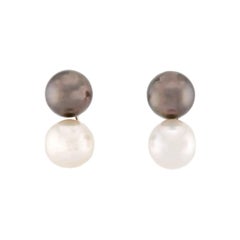 Nachlass 14k Perle Umwandelbare Ohrringe