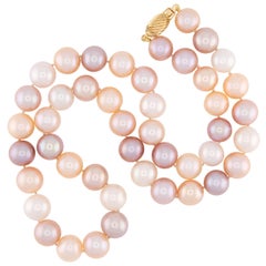 Estate 14k Pearl Necklace 17"