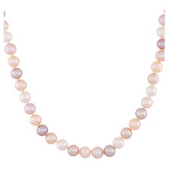 Estate 14k Pearl Necklace 17" (collier de perles)
