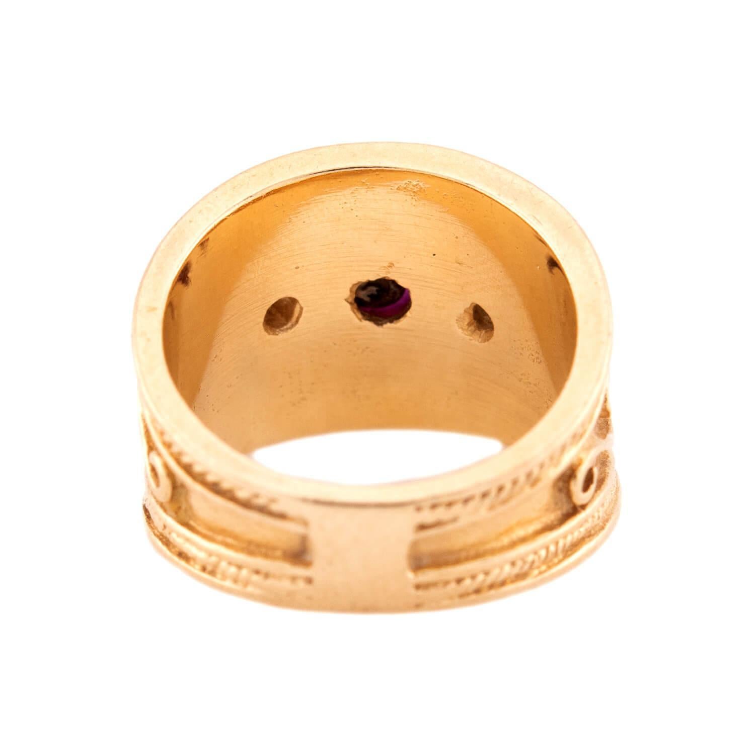 Cigarette Estate 14k rubis et diamant Bon état - En vente à Narberth, PA