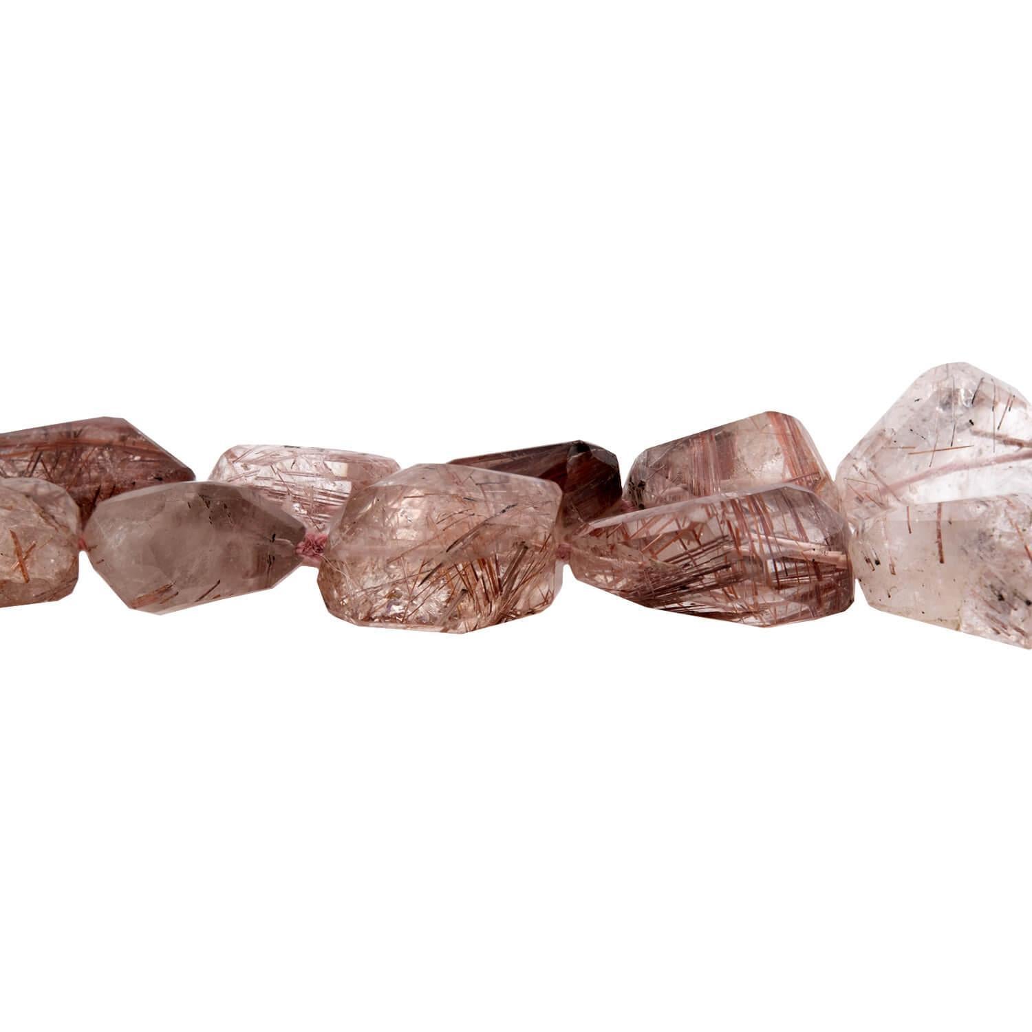 Moderne Estate 14k Rutilated Quartz Necklace en vente