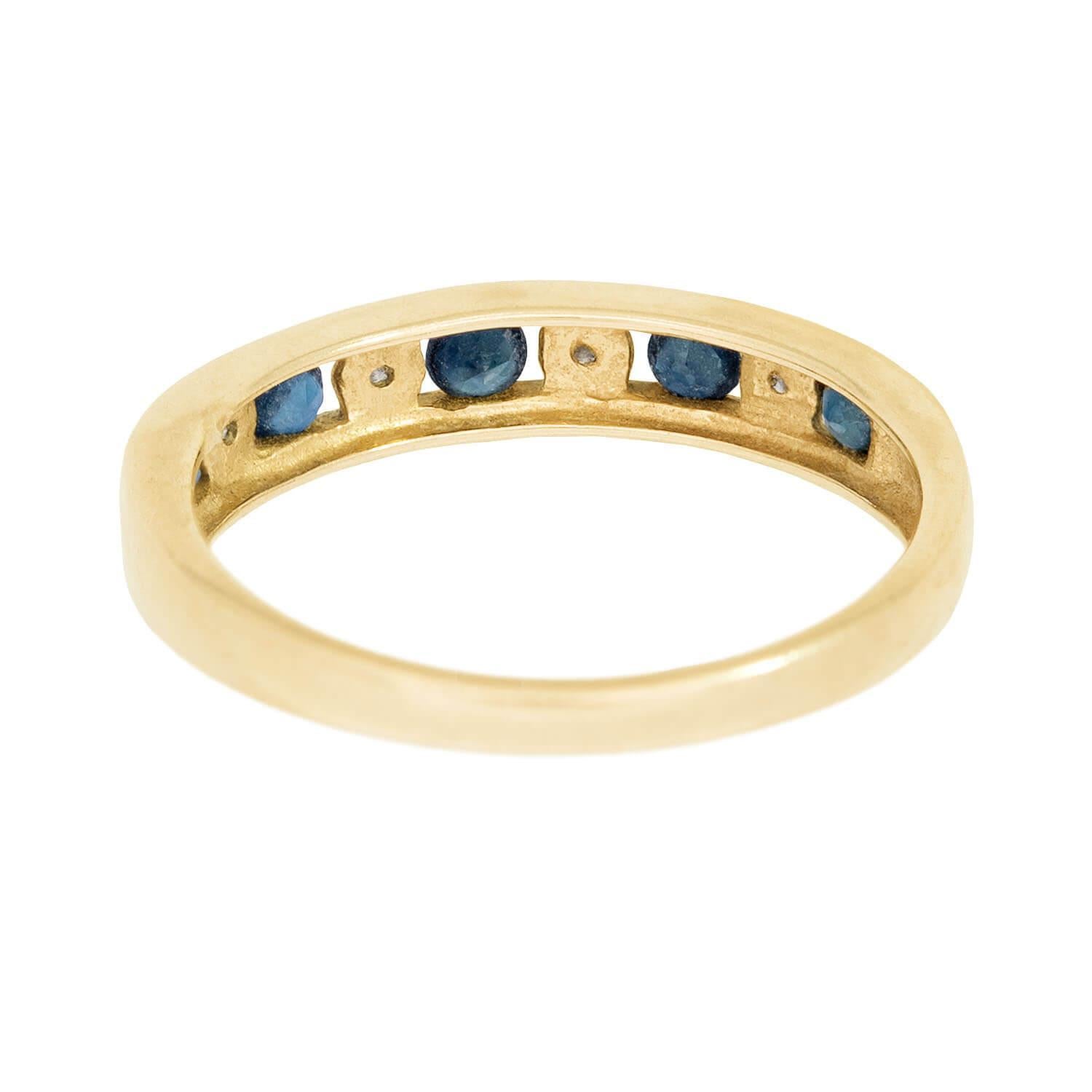 Estate 14k Sapphire and Diamond Band en Bueno estado para la venta en Narberth, PA