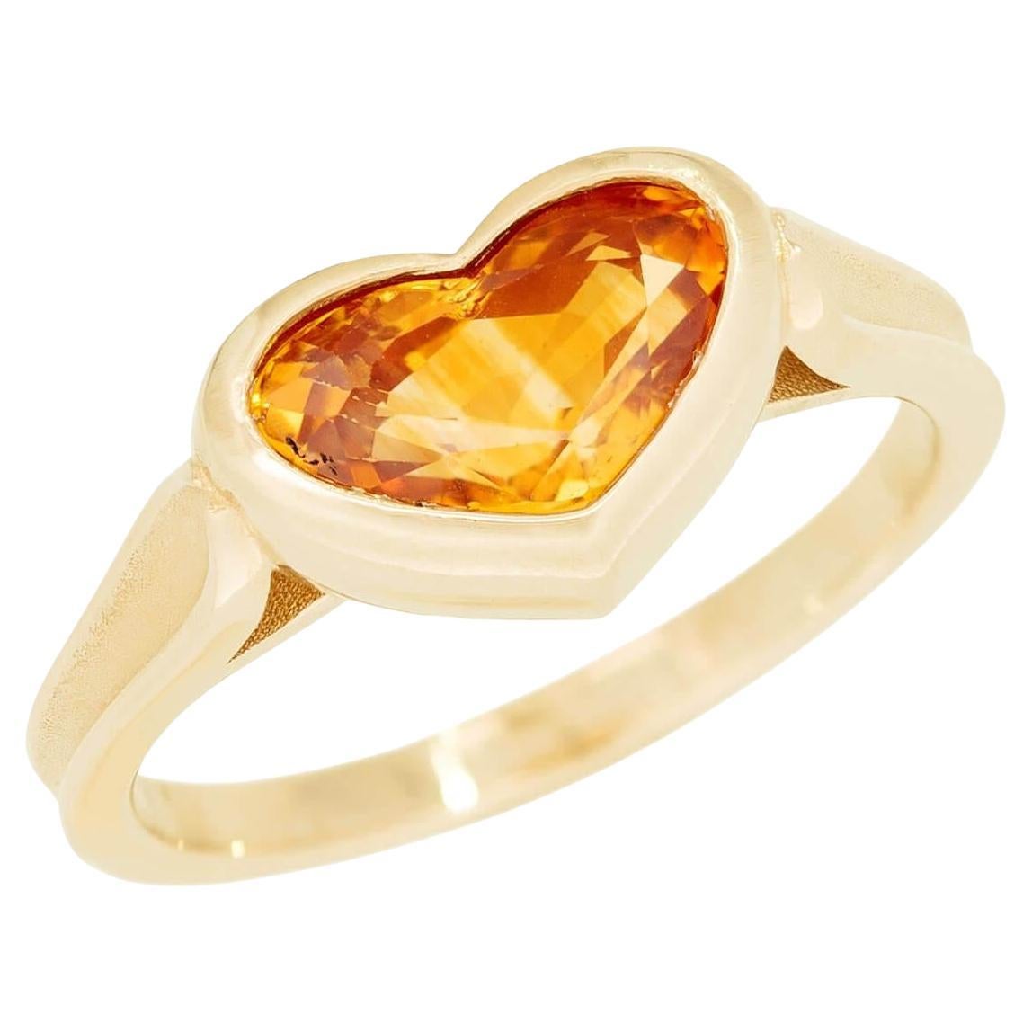 Estate 14k Sapphire Heart Ring