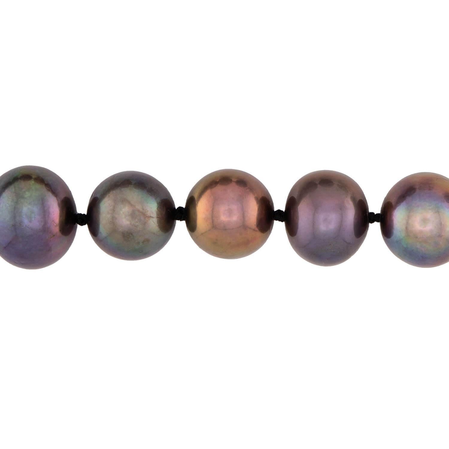 Moderne Collier de perles de Tahiti 14k 11mm en vente