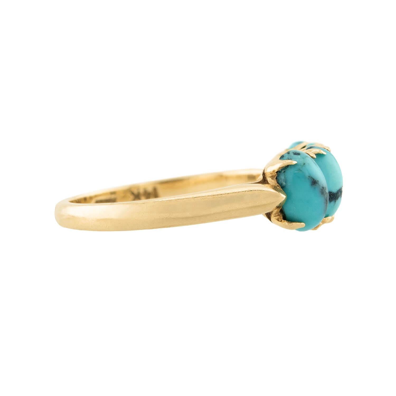 Moderno Anello con turchese 14k in vendita