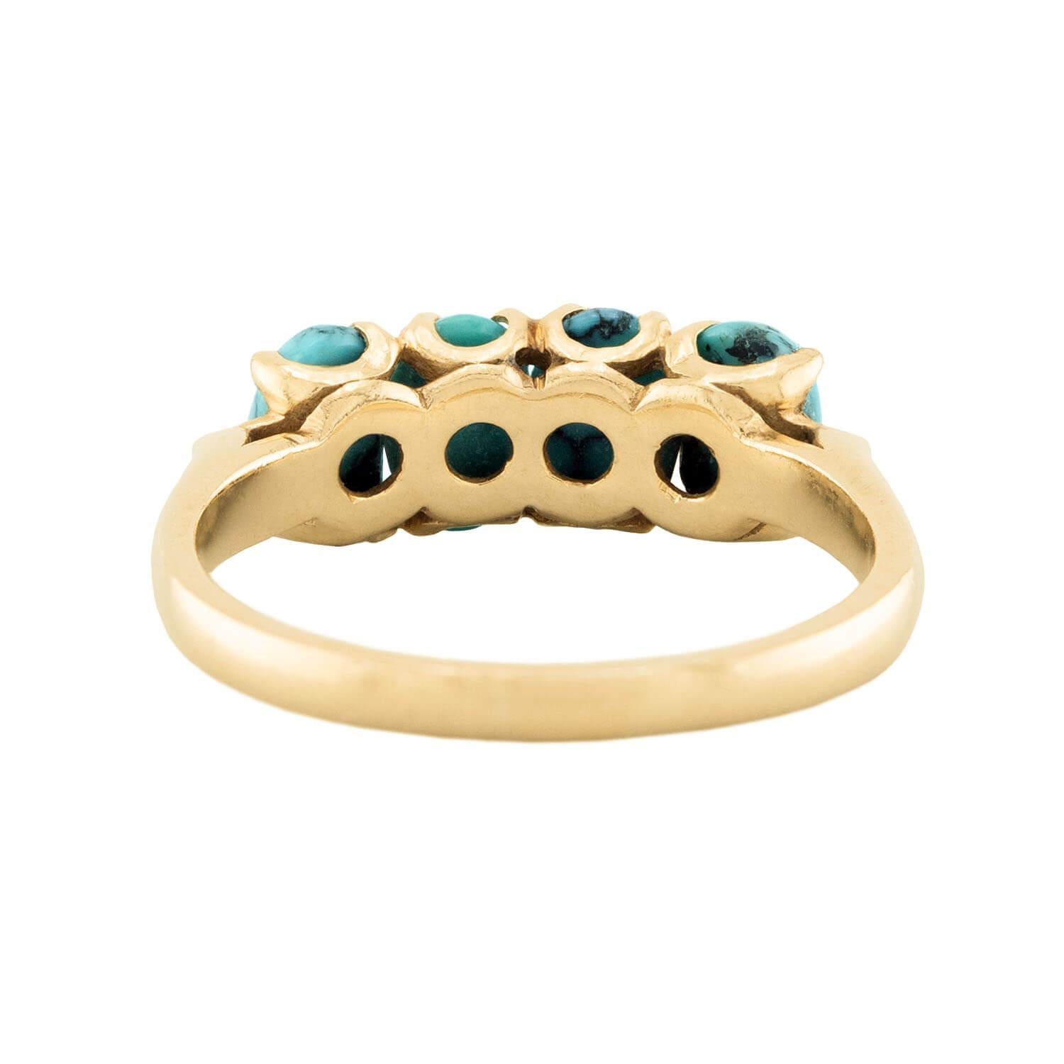 Anello con turchese 14k In condizioni buone in vendita a Narberth, PA