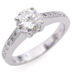Estate 14k White Gold 0.94ct Diamond Engagement Ring