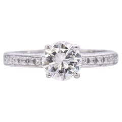 Estate 14k White Gold 0.94ct Diamond Engagement Ring