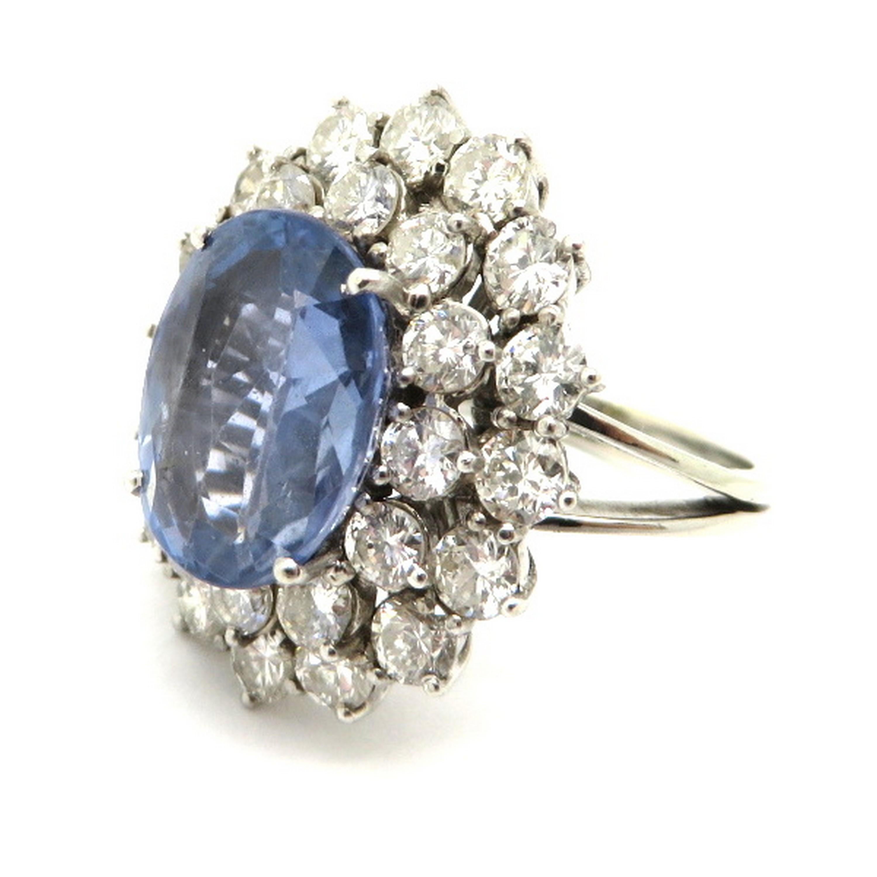 6.00ct Oval, No Heat, Sapphire Ring - AGL Certified For Sale 1