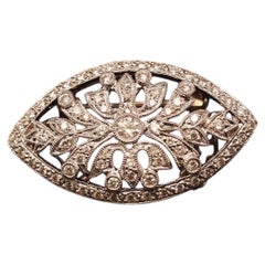 Estate-Brosche und -Anhänger aus 14-karätigem Weißgold mit Diamanten – VHK#543a