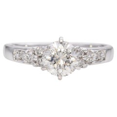 Estate 14k White Gold Diamond Engagement Ring