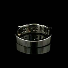 Estate 14k White Gold & Yellow Gold Pyramids 0.06ctw Diamonds Stack Band Ring