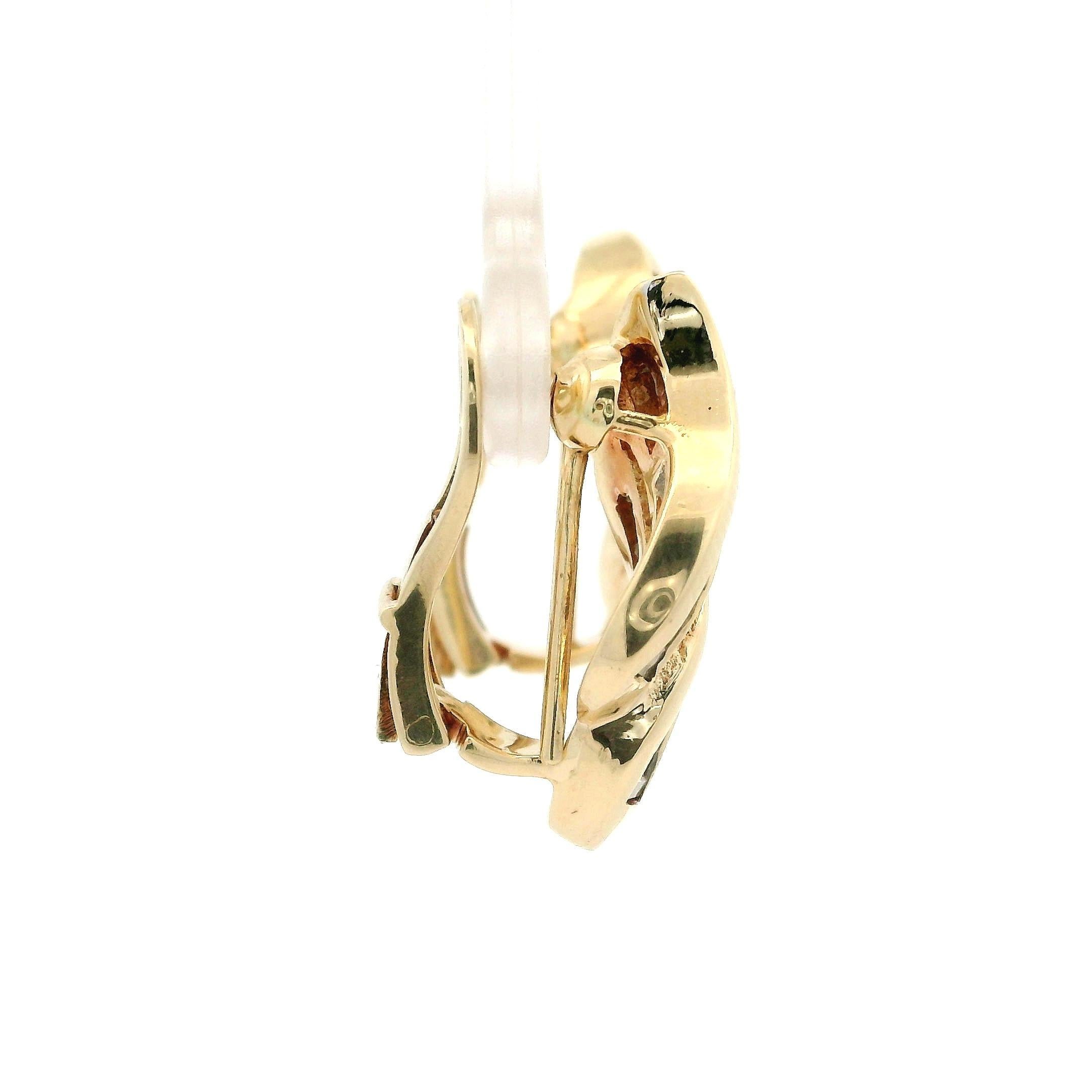 Orecchini Estate in oro giallo 14k con diamante a canale baguette da 1,0 ct. In condizioni ottime in vendita a Montclair, NJ