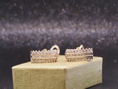 Boucles d'oreilles en or jaune 14K et diamants - VHK#986A