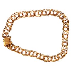 Vintage Estate 14k Yellow Gold Circle Link Bracelet 7" Bracelet