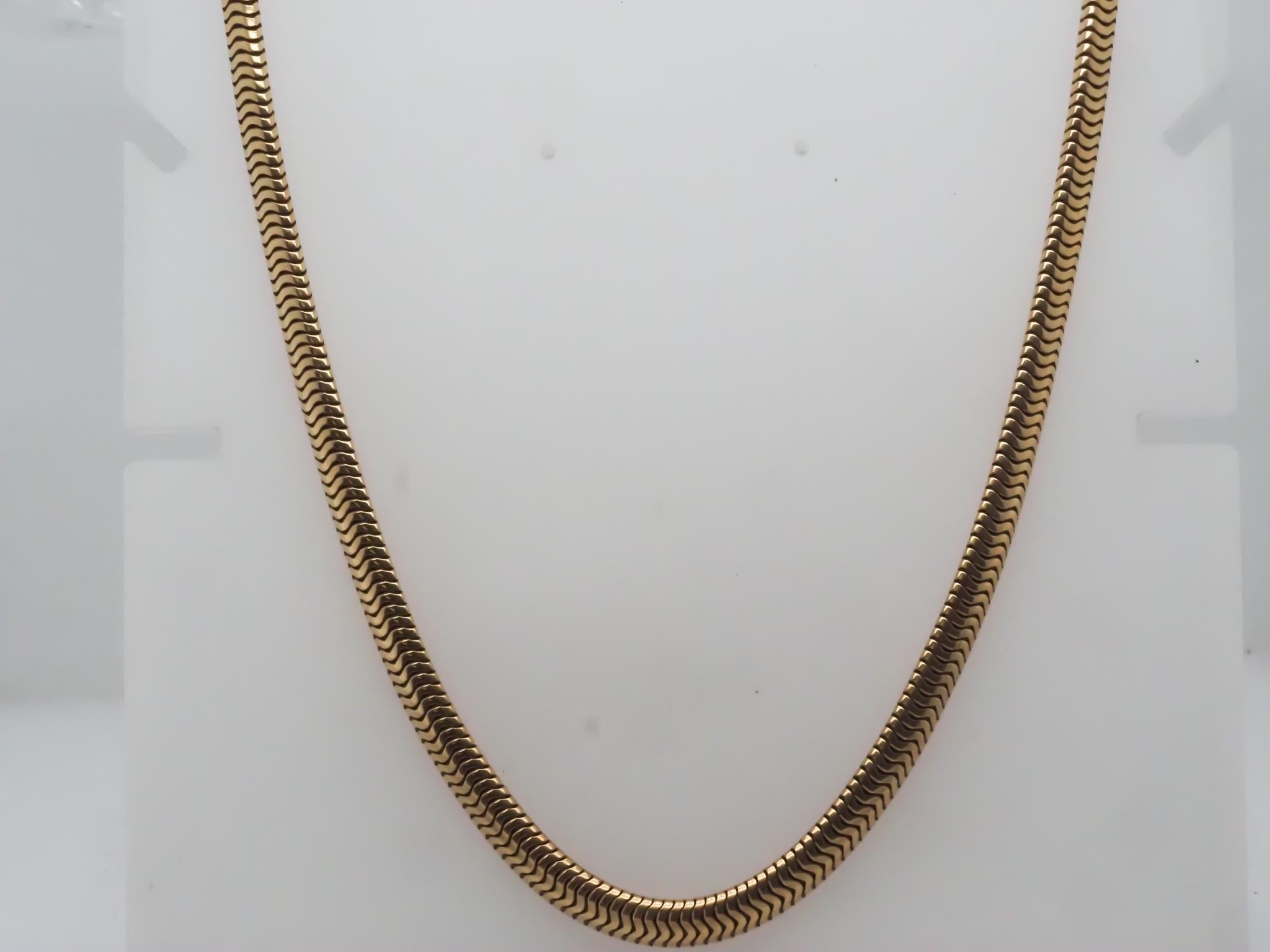 Estate 14K Yellow Gold TIFFANY & CO. Snake Chain Necklace - VHK#451B For Sale 3