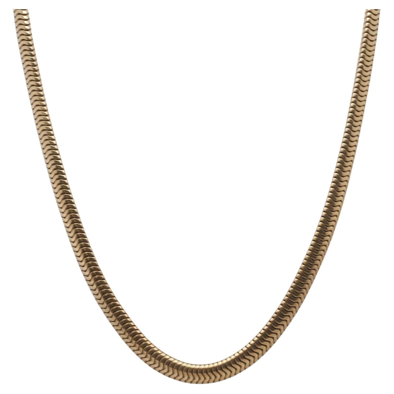 Estate 14K Yellow Gold TIFFANY & CO. Snake Chain Necklace - VHK#451B For Sale