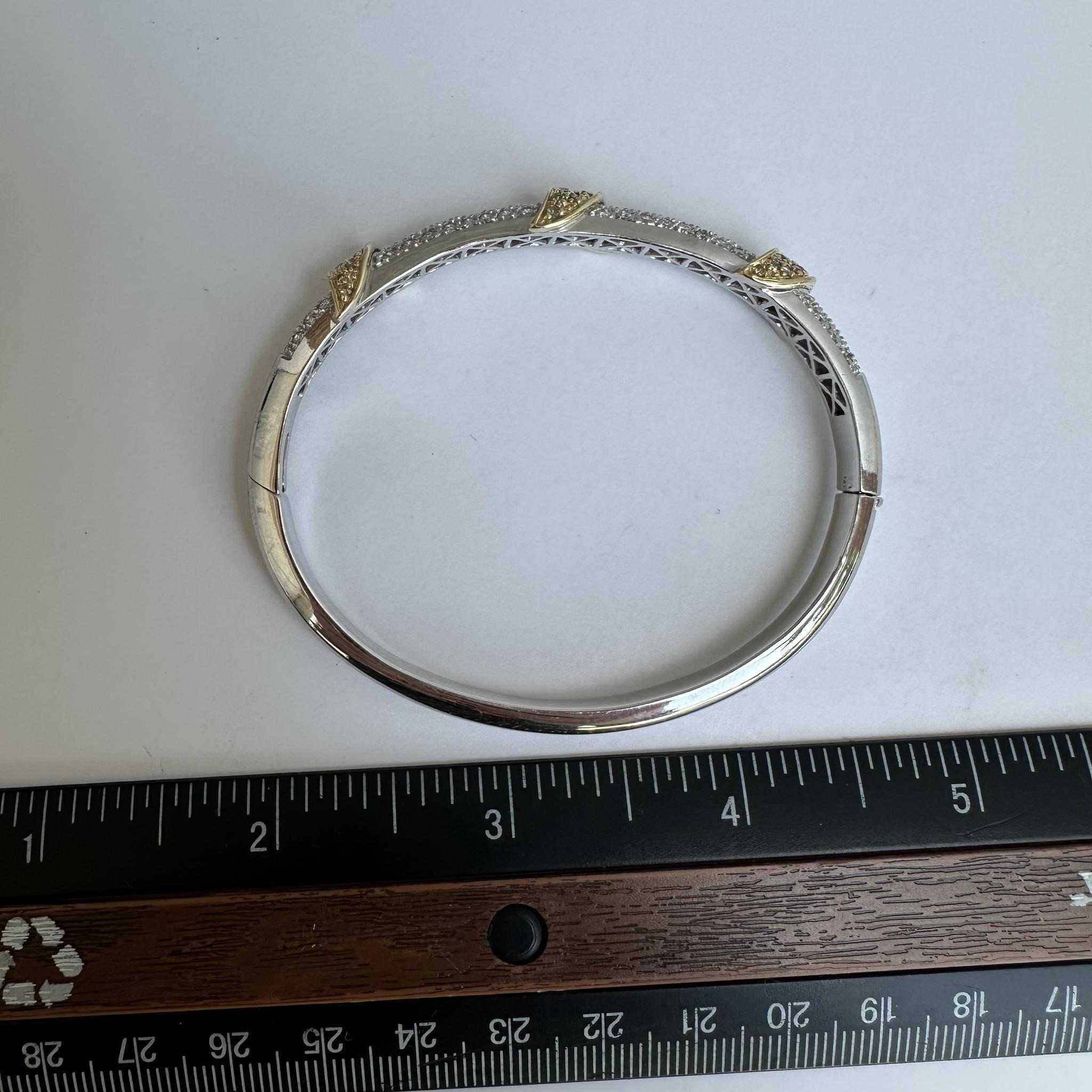 Donna Bracciale in oro 14kt bicolore con diamanti - 2.35ctw diamanti, 25g, usato