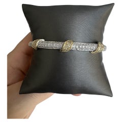 Bracciale in oro 14kt bicolore con diamanti - 2.35ctw diamanti, 25g, usato