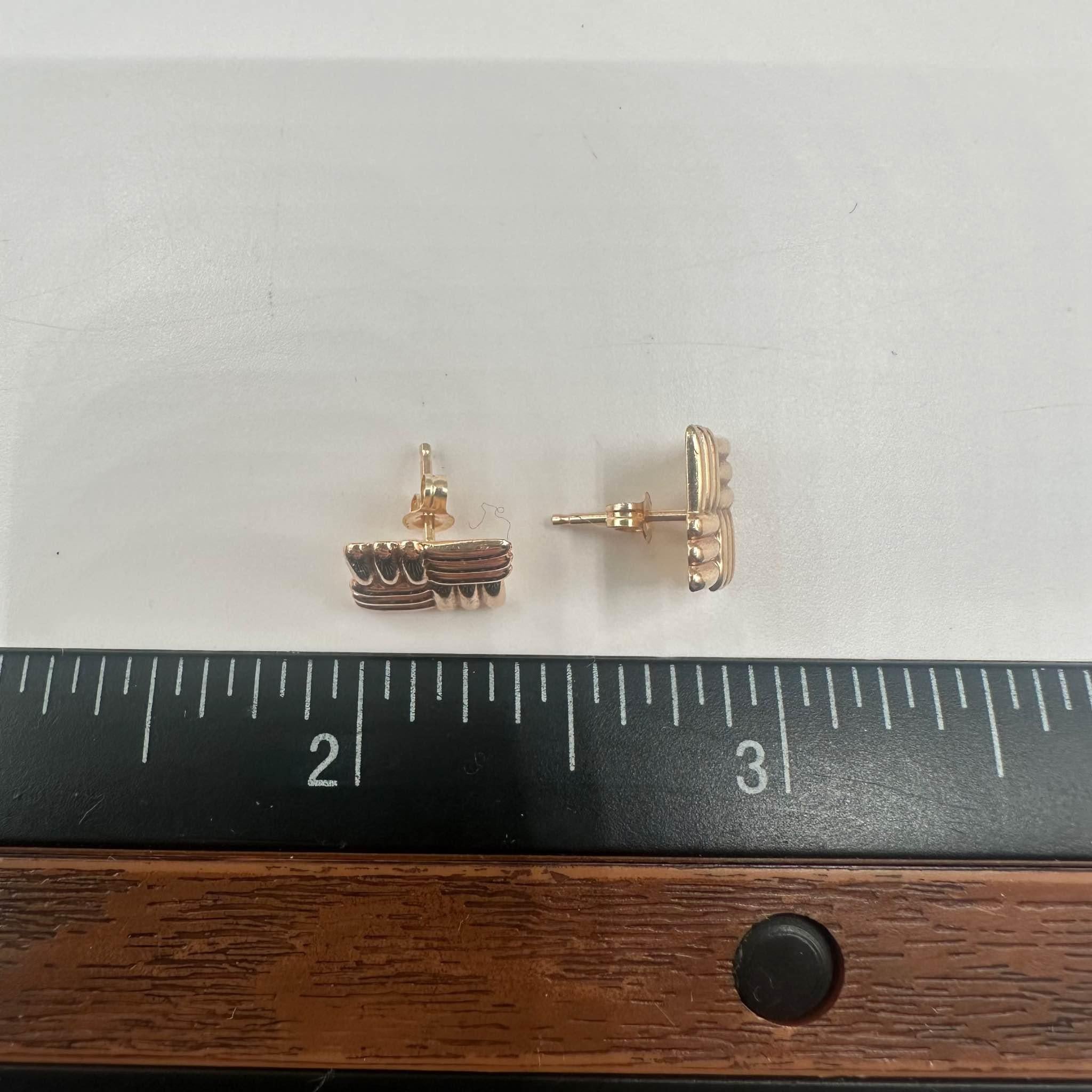 Orecchini Estate in oro giallo 14kt - 2,2 g, Push Backs, usati 1