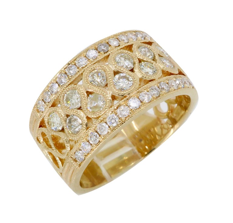 Estate 1.50 Carat Diamond Filigree Diamond Ring at 1stDibs