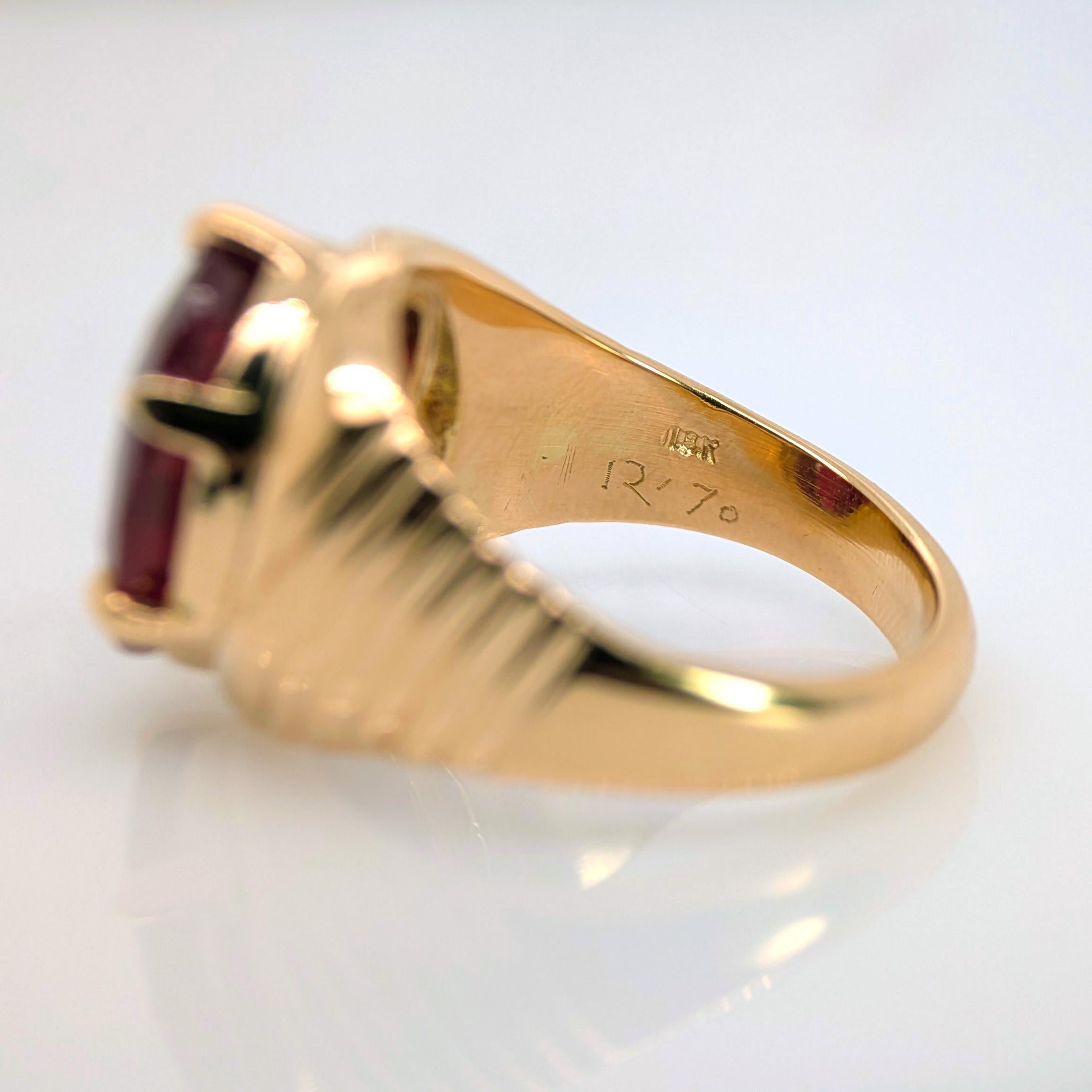 Estate 15,25cts Madagaskar Ruby Ring: 18K Solid Gold, Echtgold-Schmuck im Angebot 1