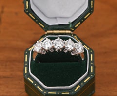 Estate 1.60 CT Five Stone Diamond Ring