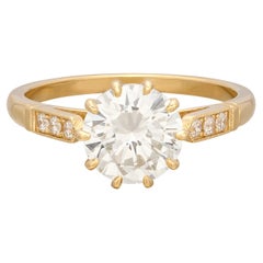 Estate 1.66-cts, Diamond & Gold Engagement Ring