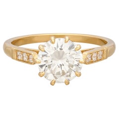 Estate 1.66-cts, Diamond & Gold Engagement Ring